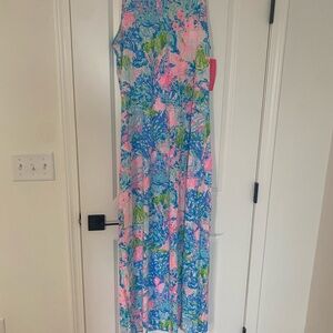 Lilly Pulitzer NWT Colorful Sleeveless Maxi Dress size L